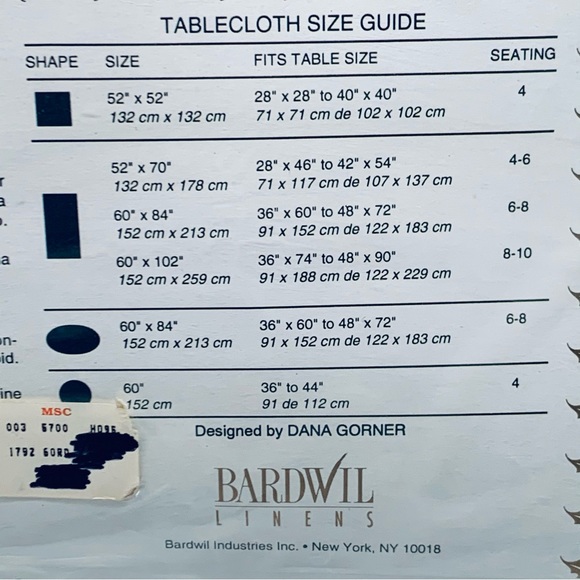 Vintage Christmas Poinsettia Round 60" Tablecloth - Picture 10 of 10